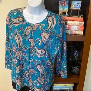 Garnet Hill Merino cardigan EUC